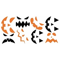 RoomMates Halloween Pumpkin Faces Glow in the Dark Peel & Stick Decals