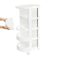 Round Plastic Storage Cart by Simply Tidy