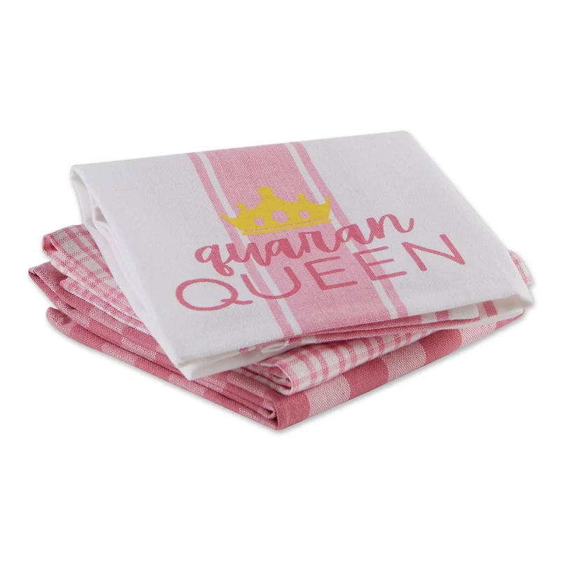 DII® Pink Quaranqueen Dish Towels, 3ct.