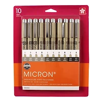 Pigma® Micron™ Black & Gray 10 Piece Fine & Bold Line Pen Set