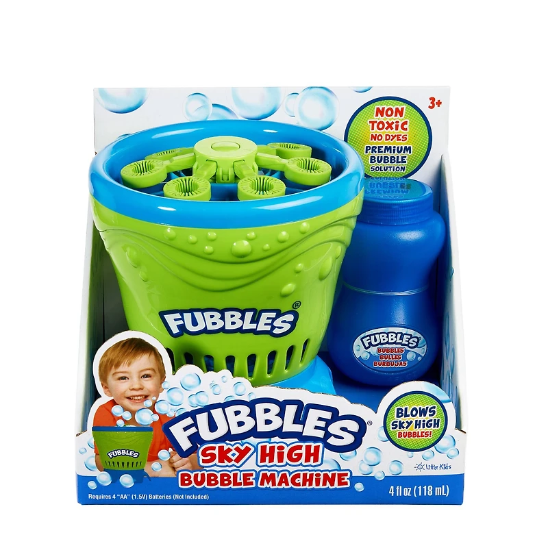 Little Kids® Fubbles® Blue & Green Sky High Bubble Machine