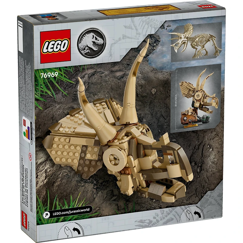 LEGO® Jurassic World Dinosaur Fossils: Triceratops Skull Model Set 76969