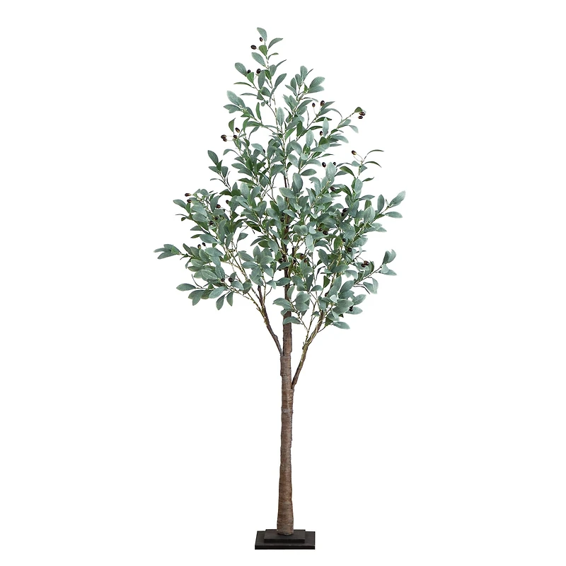 6ft. Pre-Lit Artificial Fruiting Olive Tree with Warm White LED Lights