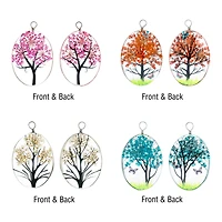 John Bead 30mm x 40mm Dried Flower Assorted Pendants