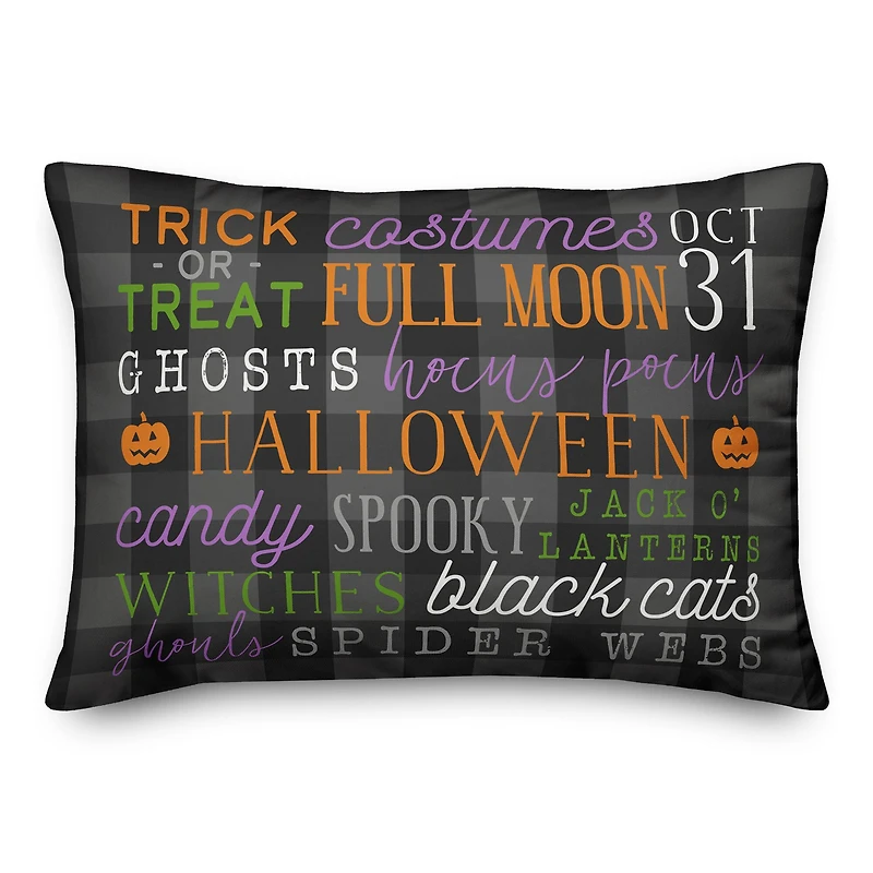 Halloween Things Throw Pillow
