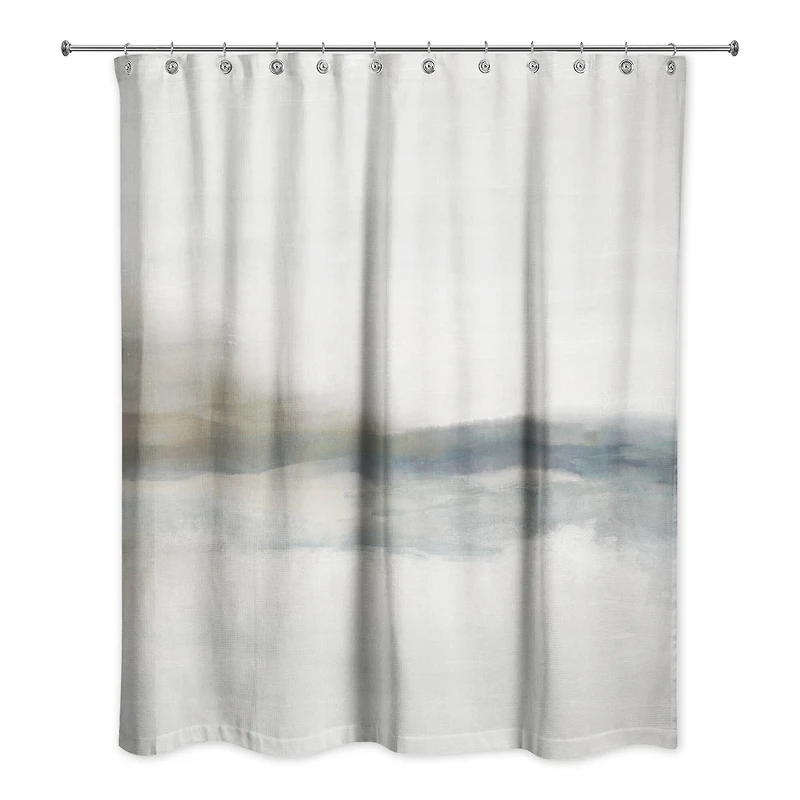 Cloudy Moody Toned Abstract 71" x 74" Shower Curtain