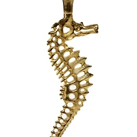 25" Gold Aluminum Coastal Accent Table