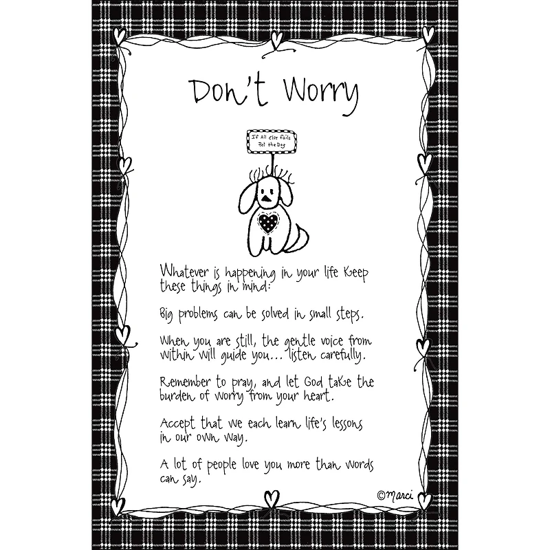 Children of the Inner Light® by Marci Art Don't Worry Plaque
