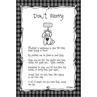 Children of the Inner Light® by Marci Art Don't Worry Plaque