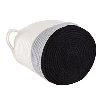 Honey Can Do Black & White Ombré Nesting Cotton Rope Storage Basket Set