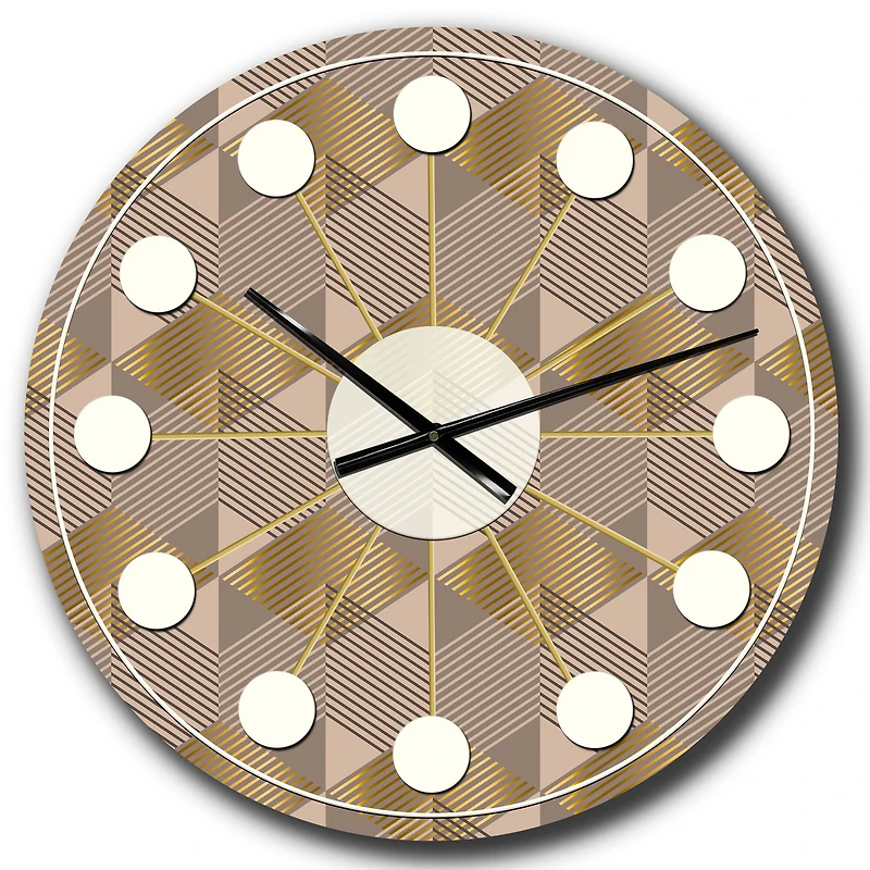 Designart 'Retro Square Design Vi Mid-Century Modern Wall Clock