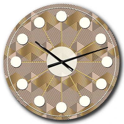 Designart 'Retro Square Design Vi Mid-Century Modern Wall Clock