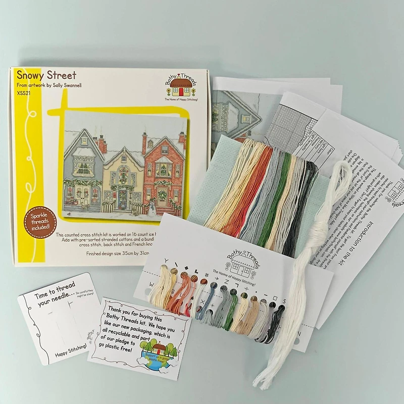 Bothy Threads Snowy Street Counted Cross Stitch Kit