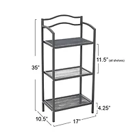 Household Essentials 3-Tier Metal Bathroom Storage Shelf
