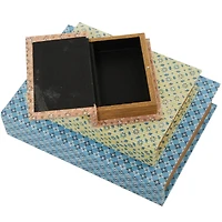 Floral Canvas Faux Book Box Set