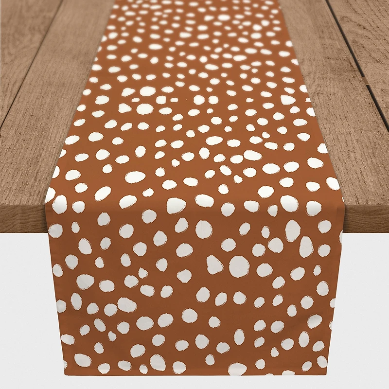 Terracotta Spots 16" x 72" Cotton Twill Runner