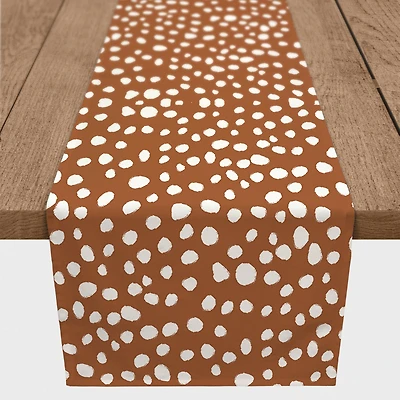 Terracotta Spots 16" x 72" Cotton Twill Runner