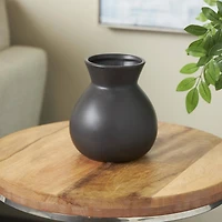 7.75" Black Ceramic Minimalistic Vase