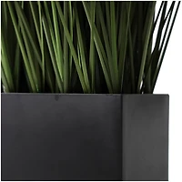 18" Onion Grass Artificial Plant with Black Rectangular Pot