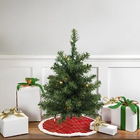 18" Pre-Lit Canadian Pine Artificial Christmas Tree, Clear LED Lights