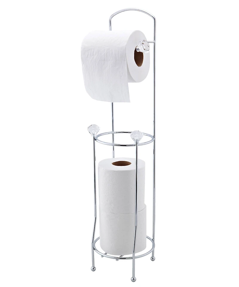 Bath Bliss Crystal Design Toilet Paper Dispenser & Holder