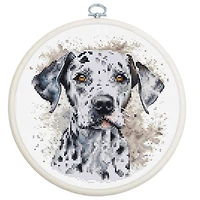 Luca-S Dalmatian Counted Cross Stitch Kit with Display Hoop
