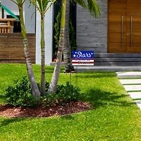 39" Stars & Stripes Forever Americana Metal Yard Sign