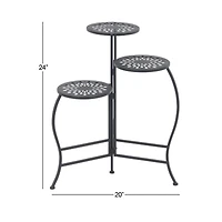 2ft. Black Metal Traditional Plantstand