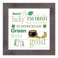 St Patrick Things Framed Print 2 16" x 16" Western Gray Framed Print