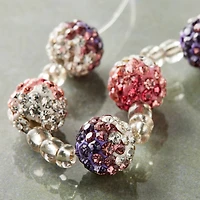 Lavender & Pink Rhinestone Round Ball Beads, 10mm by Bead Landing™