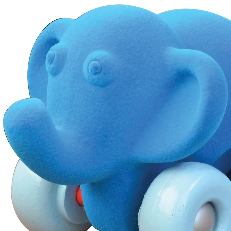 Rubbabu 7" Blue Elephant Aniwheelie Baby Toy