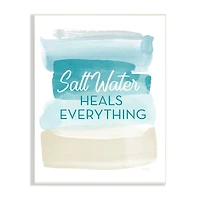 Stupell Industries Salt Water Heals Everything Phrase Soft Beach Ombre Wall Plaque