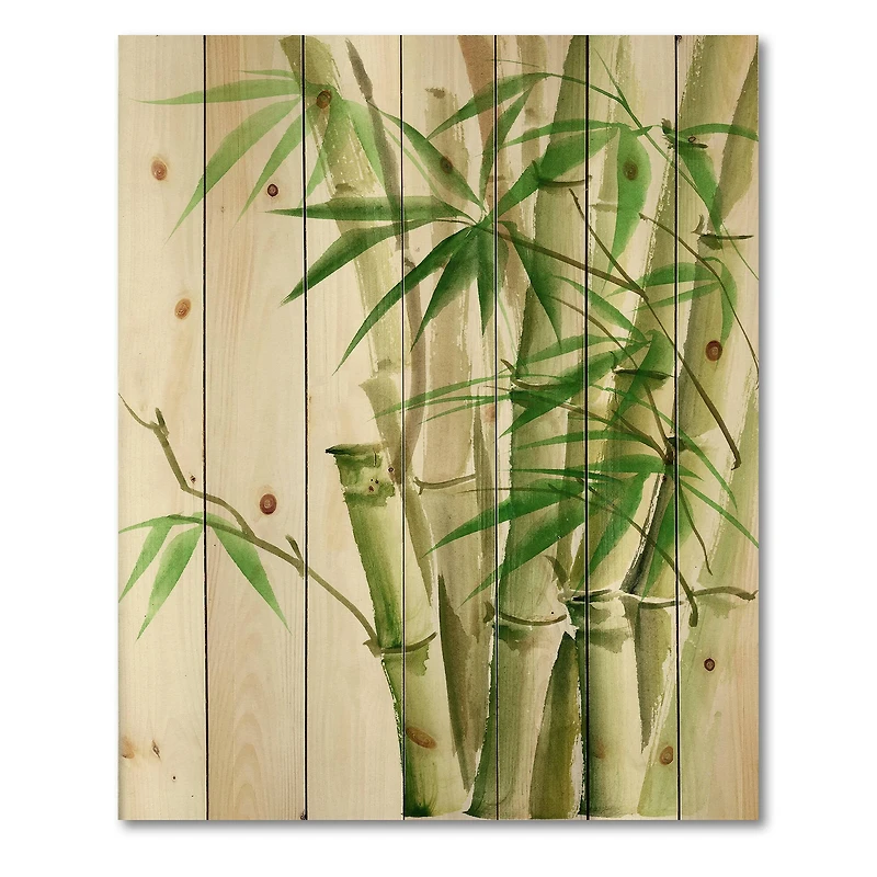 Designart - Detail of Dark Green Bamboo II