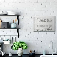 Stupell Industries Yoga Class or Pour a Glass Canvas Wall Art