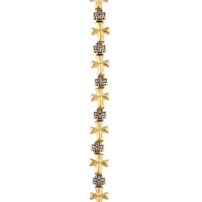 Antique Silver & Gold Metal Cross Mix Beads by Bead Landing™
