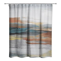 Navy and Rust 71" x 74" Shower Curtain