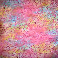 Feldman Premium Indonesian Batik Pastel Leaves Fabric