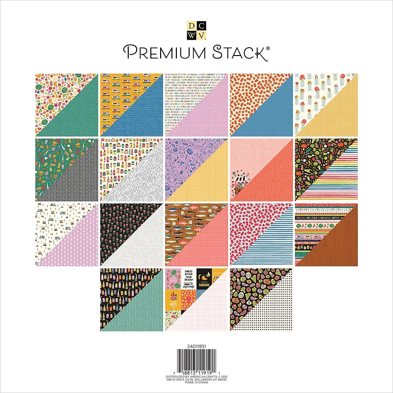 DCWV® Street Market Cardstock Paper Pad, 12" x 12"