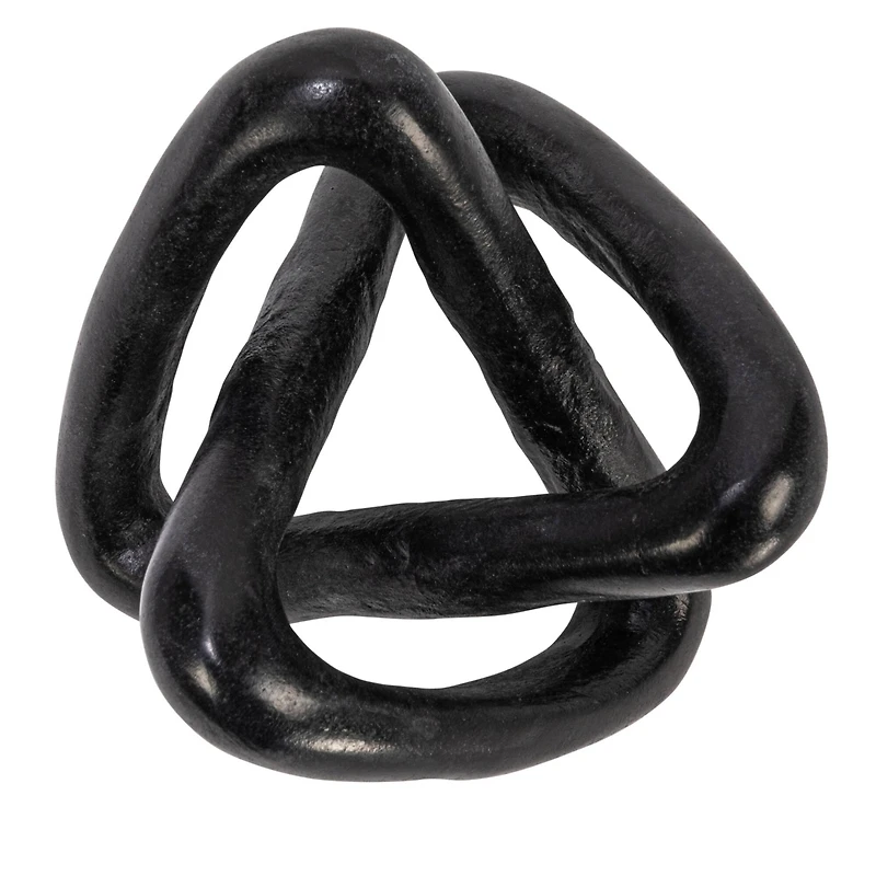 Hello Honey® 3.5" Black Modern Decorative Marble Link Knot