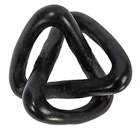 Hello Honey® 3.5" Black Modern Decorative Marble Link Knot