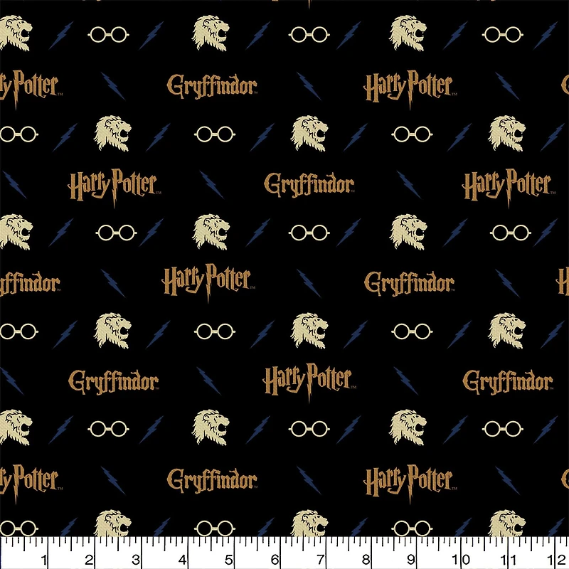 Camelot Fabrics Harry Potter Gryffindor Lion Cotton Precut, 4ct.