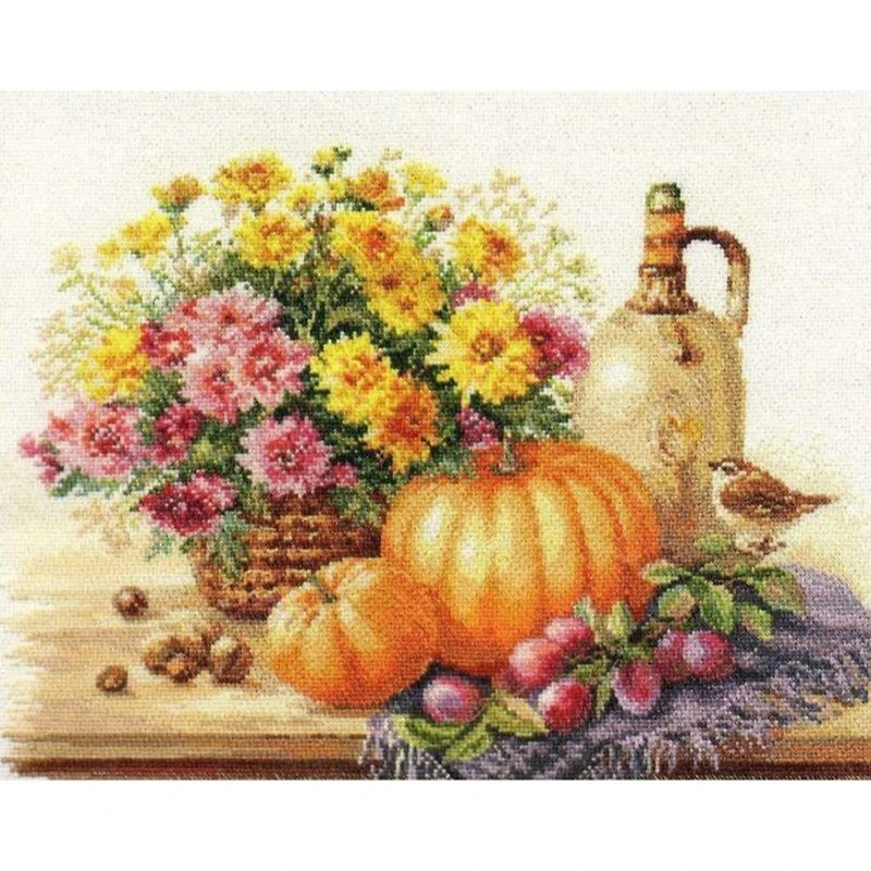Alisa Still Life With Pumpkin Cross Stitch Kit