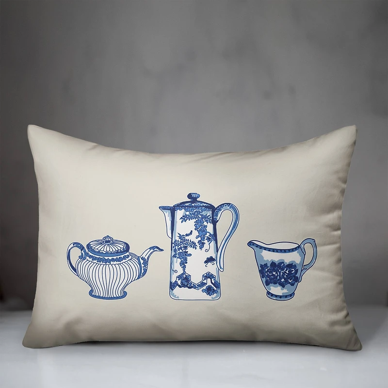 Tea In Row 14" x 20" Throw Pillow