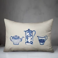 Tea In Row 14" x 20" Throw Pillow