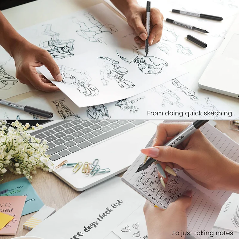 Arteza® 0.7mm Fine Tip Black Roller Ball Pens