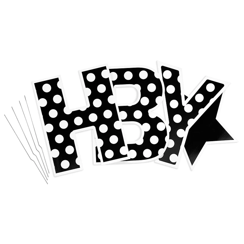 Polka Dot Happy Birthday Yard Sign by Celebrate It™