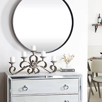 23'' Gray Iron Rustic Candle Holder