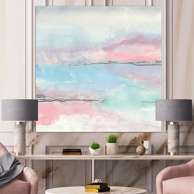 Designart - Metallic Shabby Pink II