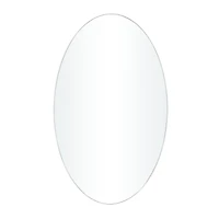 White Contemporary Wall Mirror, 24" x 1" x 40"