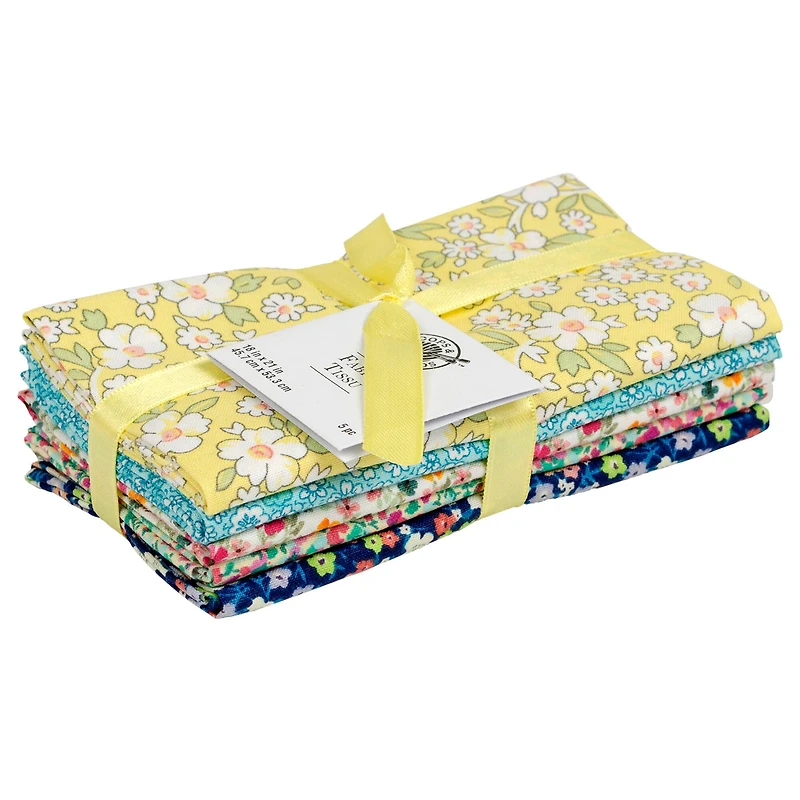 12 Pack: Floral Printed Fabric Bundle by Loops & Threads™